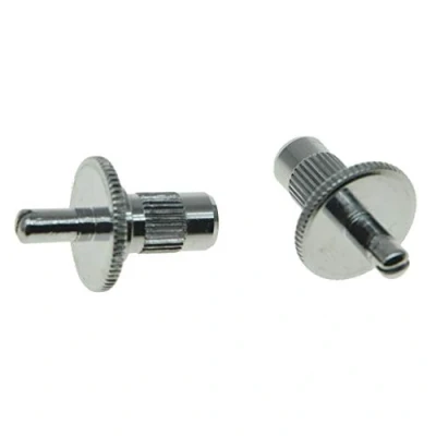 Image of Dopro Pack of 2 Nashville Style Guitar Tune o matic Bridge Posts Studs Post with Anchors for USA Les Paul Chrome