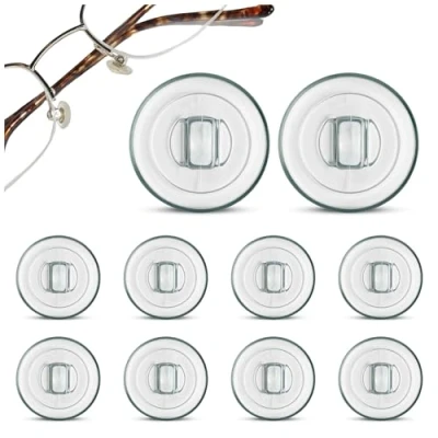 Image of SPORTS WORLD VISION Premium Grade Round Shaped Push in Silicone Nose Pads 9 mm/0.35&#039;&#039; 5 pairs for Glasses, Spectacles, Eyeglasses, Sunglasses, Reading Glasses