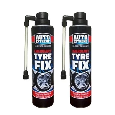 Image of 2 x Instant Quick Puncture Repair Car Tyre Fix Sealant Inflates In Seconds 300ml