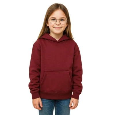 Image of A2Z 4 Kids Girls Boys Plain And Tie Dye Print Sweatshirt Pullover Sweat Hoodie Wine 7 8