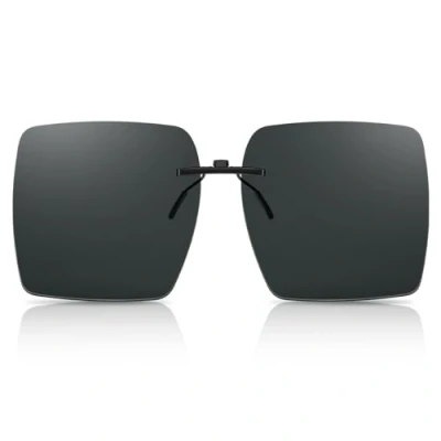 Image of Goiteia Polarized Clip On Sunglasses Over Prescription Glasses Men Women,Compact Fit,Non Flip Up(62 * 52mm)
