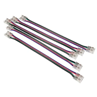 Image of Lyyt Solderless LED COB Connectors Designed to Extend Strip 5 Pack RGB 10mm