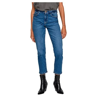 Image of Vila Women&#039;s Vialice Jo MBD Rw Straight Jeans/Su Noos, Medium Blue (Medium Denim), 40W x 32L