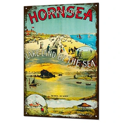 Image of Beenanas Hornsea Yorkshire Vintage Sign Retro Tin Plaque Advert