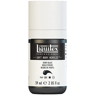 Image of Liquitex Acrylic Paint, Ivory Black, 59 ml (Pack of 1)