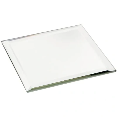 Image of Plymor Square 3mm Beveled Glass Mirror, 3 inch x (Pack of 12)