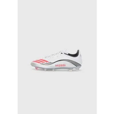 Image of adidas Performance F50 Messi League FG/MG Moulded stud football boots white/lucid red/silvercoloured, Men&#039;s, Size: 5.5 shoes