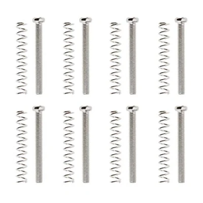 Image of Be In Your Mind 8pcs 3x30mm Humbucker Pickup Screws Spings Electric Guitar Double Coil Frame Kit Ring Surround Mounting Parts Silver