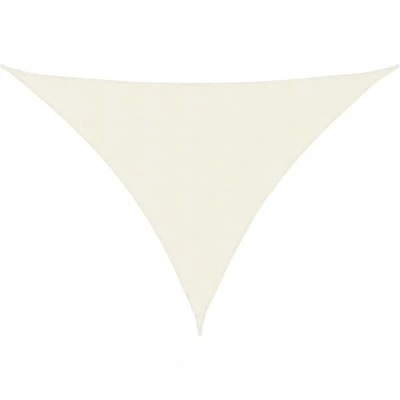 Image of vidaXL Sunshade Sail Oxford Fabric Triangular 3.5x3.5x4.9 m Cream