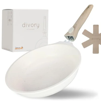 Image of DIVORY Frying pan 24cm I Removable Handle, Induction, Coated, Aluminium Medium + Protector Induction