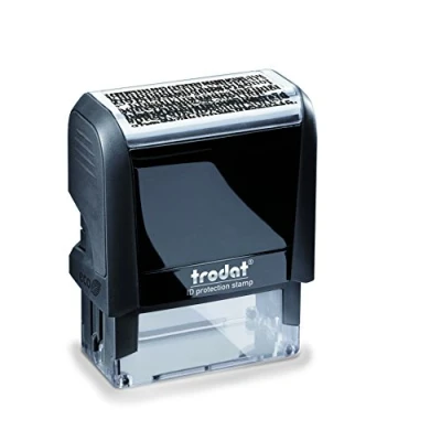 Image of Trodat Printy 4912 Data Defender Self inking Stamp Black 47x18mm