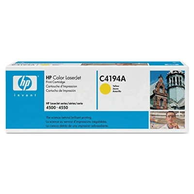 Image of HP C4194A Toner Cartridge and Laser Printer for Printers (Laser, Yellow, Laser, LaserJet 4500/4550, 10 80%, 20 40C)
