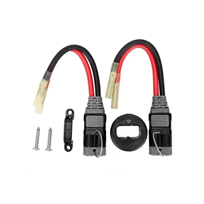Image of Camco Trac Outdoors High Current Connector Kit, 8 Gauge Upgrade Your Trolling Motor Connectors to 12V or 24V Power for 60 Amp 12/24/36V (69441), Black