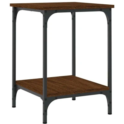 Image of vidaXL Coffee Table Brown Oak 40x40x55 cm Engineered Wood