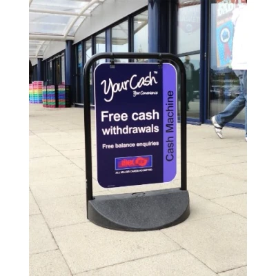 Image of Eco Swinger Pavement Sign No Graphics White Frame