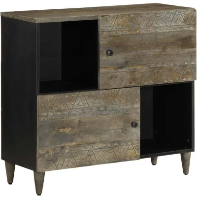 Image of vidaXL Sideboard 80x33x75 cm Solid Wood Mango