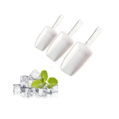 Image of Plastic Scoop Ice Cream Measuring Scoops for Kitchen Pantry Canisters and Utility Room Multi Use White Nesting Sweets Coffee Dessert Dog Food Flour Pop Corn Sugar Different Sizes (3 Pcs)