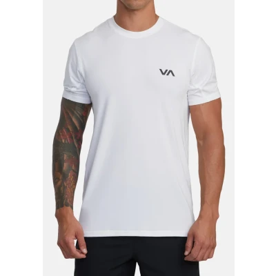 Image of RVCA VENT HAUT Manches Courtes Print Tshirt, Men&#039;s, Size: Large, Wht