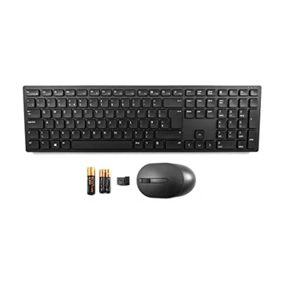 Image of Dell Pro KM5221W Keyboard and Mouse Set Wireless QWERTY UK Black for Latitude 33XX 2 in 1, Precision Mobile Workstation 5750, 77XX, Vostro 35XX, 36XX