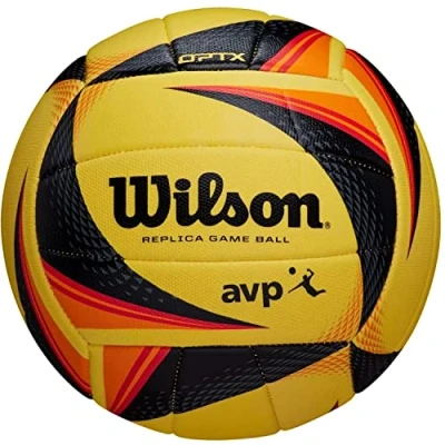 Image of Wilson OPTx Avp Vb Replica Volleyball, Yellow, Official Size