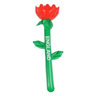 Image of I LOVE FANCY DRESS Inflatable Rose Red English Flower With England Text Rugby Sports Supporters Accessory Pack of 1