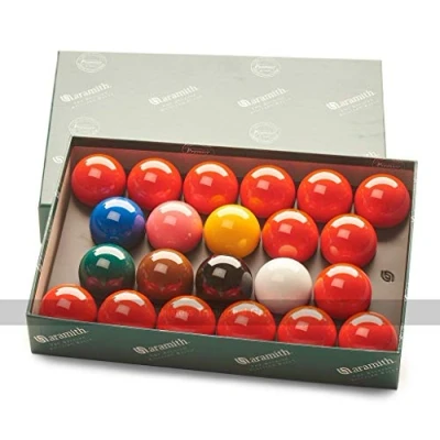 Image of Aramith Standard Full size Snooker Balls (2 and 1/16 inch, 52.5mm, with 15 reds)