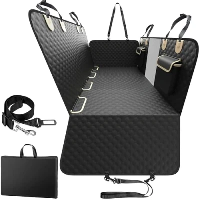 Image of BDWXJP Dog Car Seat Cover for Back Alfa Romeo Giulia 2017 2021, Waterproof Scratch Proof Heavy Duty Rear Protector Hammock Accessories