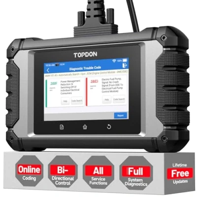 Image of TOPDON ArtiDiag EU Full system Diagnostic Tool for Mercedes Benz, BMW, V.A.G Vehicles, ECU Online Coding, Bi Directional Control, All Service Functions, Lifetime Free Update