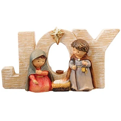 Image of CBC Christmas Nativity Joy Plaque Holy Family Jesus in a Manger &amp; Star