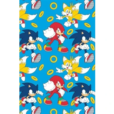 Image of GAMER Fleece Blanket Official Licensed Designs Bed Throw Super Soft 100 x 150cm (Sonic Speed)