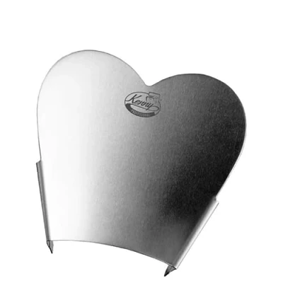 Image of Kenny Professional stainless steel heart shaped Pouring Chute for stand mixer compatible with Kenwood mixing bowl easy filling of ingredients