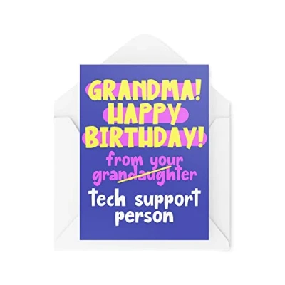 Image of Funny Novelty Greeting Cards Happy Birthday From Your Grandaughter Grandma Grandparent Banter Best Friend Joke CBH1249