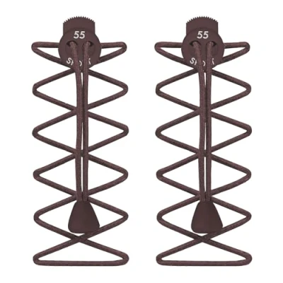Image of 55 Sport Elastic Lock Shoelaces For Running &amp; Triathlon, Brown