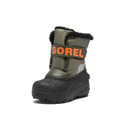 Image of Sorel Childrens Unisex Winter boots for kids, Size: 10K, Stone green/alpine tundra Synthetics/textile