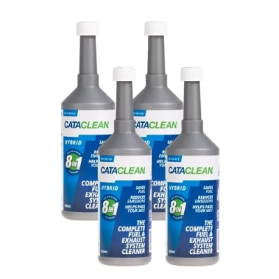 Image of Cataclean Hybrid Complete Fuel &amp; Exhaust Cleaner Catalytic Converter, Valve Injector Additive Formulated for Performance Efficiency Pre MOT Emissions Reducer 4 x 500ml