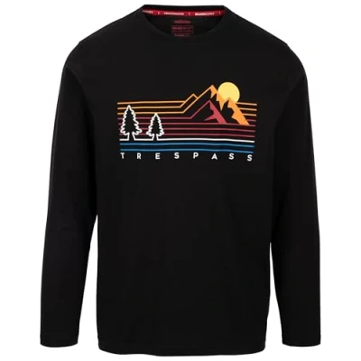 Image of Trespass Mens Casual Top Quick Dry Long Sleeve Printed Graphic Macley