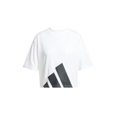 Image of adidas Women&#039;s Essentials Big Logo Boyfriend T Shirt, White/Black, XXS