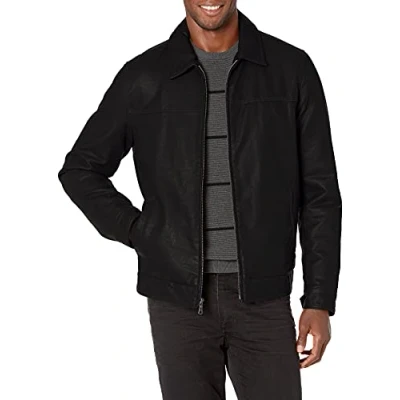 Image of Tommy Hilfiger Men&#039;s classic Faux Leather Jackets, Black, L UK