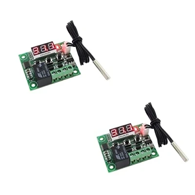 Image of Fasizi 2pcs 50 110C W1209 DC 12V Digital Mini Thermostat Temperature Controller Control Switch Sensor Module