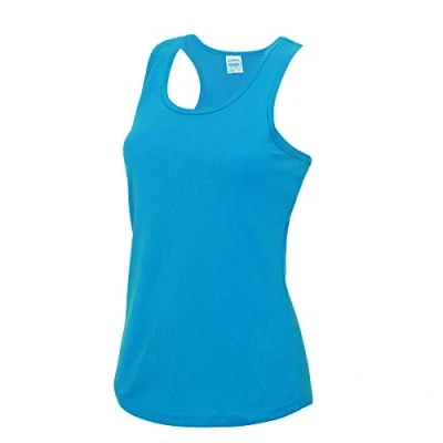 Image of Just Cool Girlie Fit Sports Ladies Vest / Tank Top (L) (Sapphire Blue)