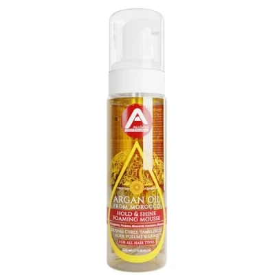 Image of Allored Argan Oil Hair Mousse 200ml Foaming Curl for Defined, Frizz Free Curly Lightweight Volumizing All Types
