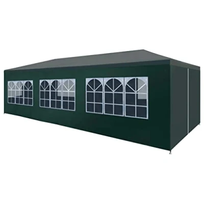 Image of vidaXL Party Tent 3x9 m Green