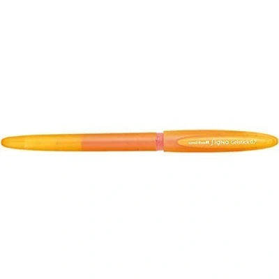 Image of UNI BALL SIGNO UM170 GELSTICK GEL INK ROLLERBALL PENS (PACK OF 3) ORANGE
