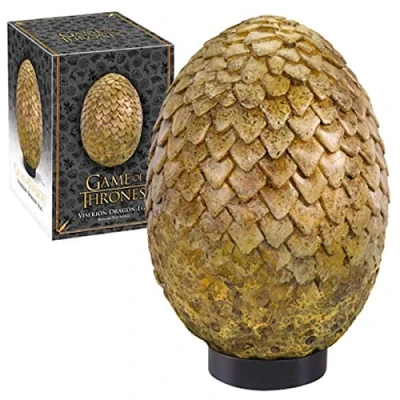 Image of The Noble Collection Game Of Thrones Viserion Egg 11in (28cm) Hand Painted Dragon Film Set Movie Props Wand Gifts for Family, Friends &amp; Fans
