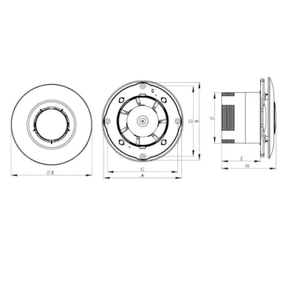 Image of 12V DC Bathroom 100mm Ceiling Extractor Fan Ventilator with Ball Bearing