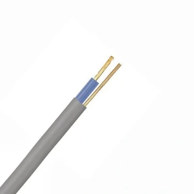 Image of Zexum Grey 1.5mm 16A Blue Single Core &amp; Earth 6241Y Flat PVC/PVC Harmonised Lighting Power Cable 10 Meter