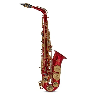 Image of Roy Benson Eb Alt Saxophon MOD.AS 202R rot lackiert, inkl. leichtem Rechtecketui