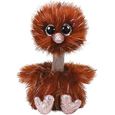 Image of TY Orson Ostrich Beanie Boos Medium, Baby Soft Plush Toy, Collectible Cuddly Stuffed Teddy
