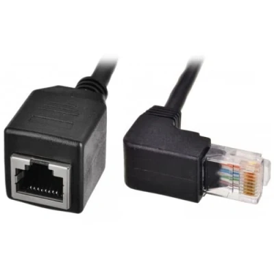 Image of chenyang CY Angled 90 Degree 8P8C FTP STP UTP Cat 5e Male to Female LAN Ethernet Network Extension Cable 50 cm