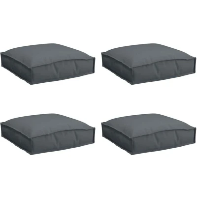 Image of vidaXL Pallet Cushions for Seat 4 pcs Anthracite 40x40x8 cm Oxford Fabric
